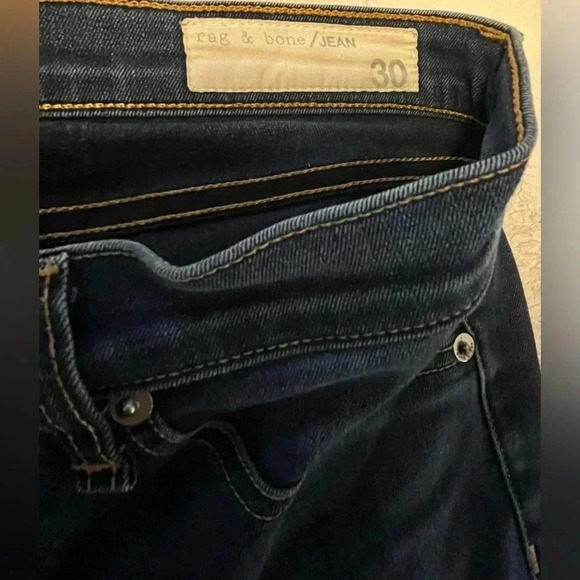 Rag & Bone Blue Skinny Bedford Stretchy Jeans MidRise Style W1502K089BED Size 30 - Picture 6 of 8